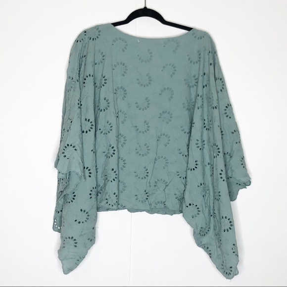 Lungo L'arno Green Eyelet Top - Picture 2 of 5